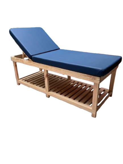 CAMILLA FIJA PREMIUM RECLINABLE DE MADERA. PERSONALIZADA