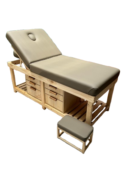 CAMILLA FIJA GOLD RECLINABLE DE MADERA. PERSONALIZADA
